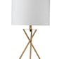 26.25" Tall Ester Mid-Century Metal Table Lamp in Matte Gold