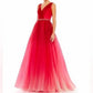 Mac Duggal - Beaded Belt Wrap Over Sleeveless Ballgown