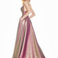 Ashleylauren - Sparkle V-neck Gown