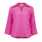 Joseph Ribkoff - Linen Boxy Top With Shirt Collar