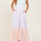 In February - Sherbert Striped Shoulder Tie Maxi Dress