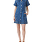 Habitual - Short Sleeve Denim Shift Dress