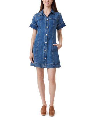 Habitual - Short Sleeve Denim Shift Dress