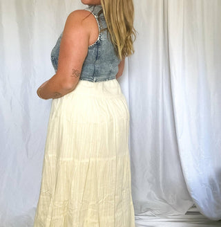 Risen - Chloe Crop Denim Vest