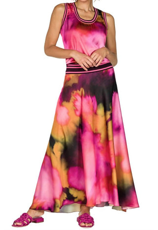 Beate Heymann - Wild Abstract Satin Maxi Skirt
