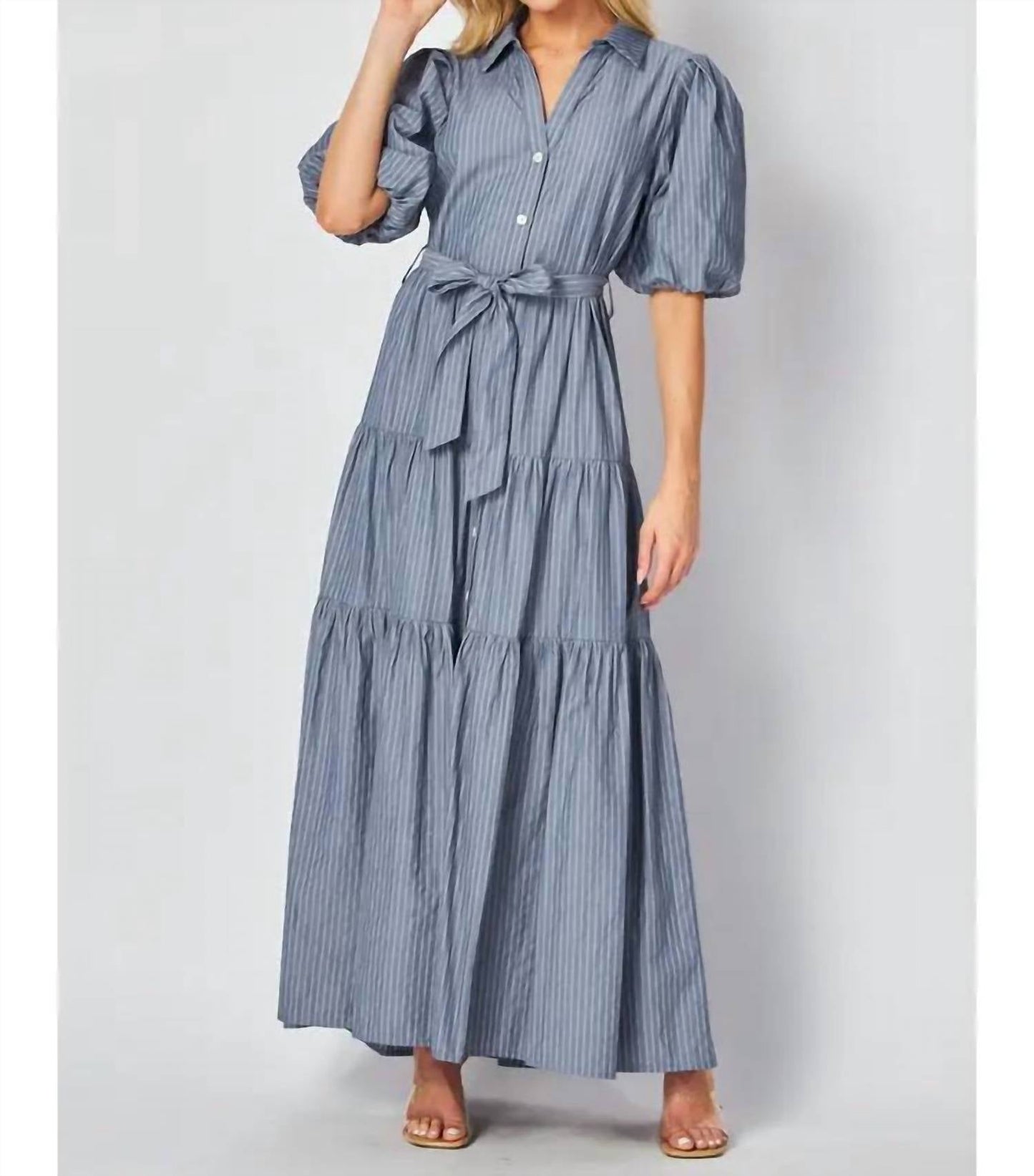 Big Hit Fashion - Stripe Maxi Dress