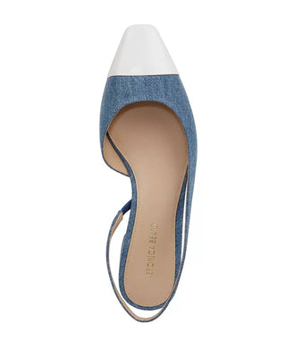 Veronica Beard - Cecile Denim Cap-Toe Slingback Sandals