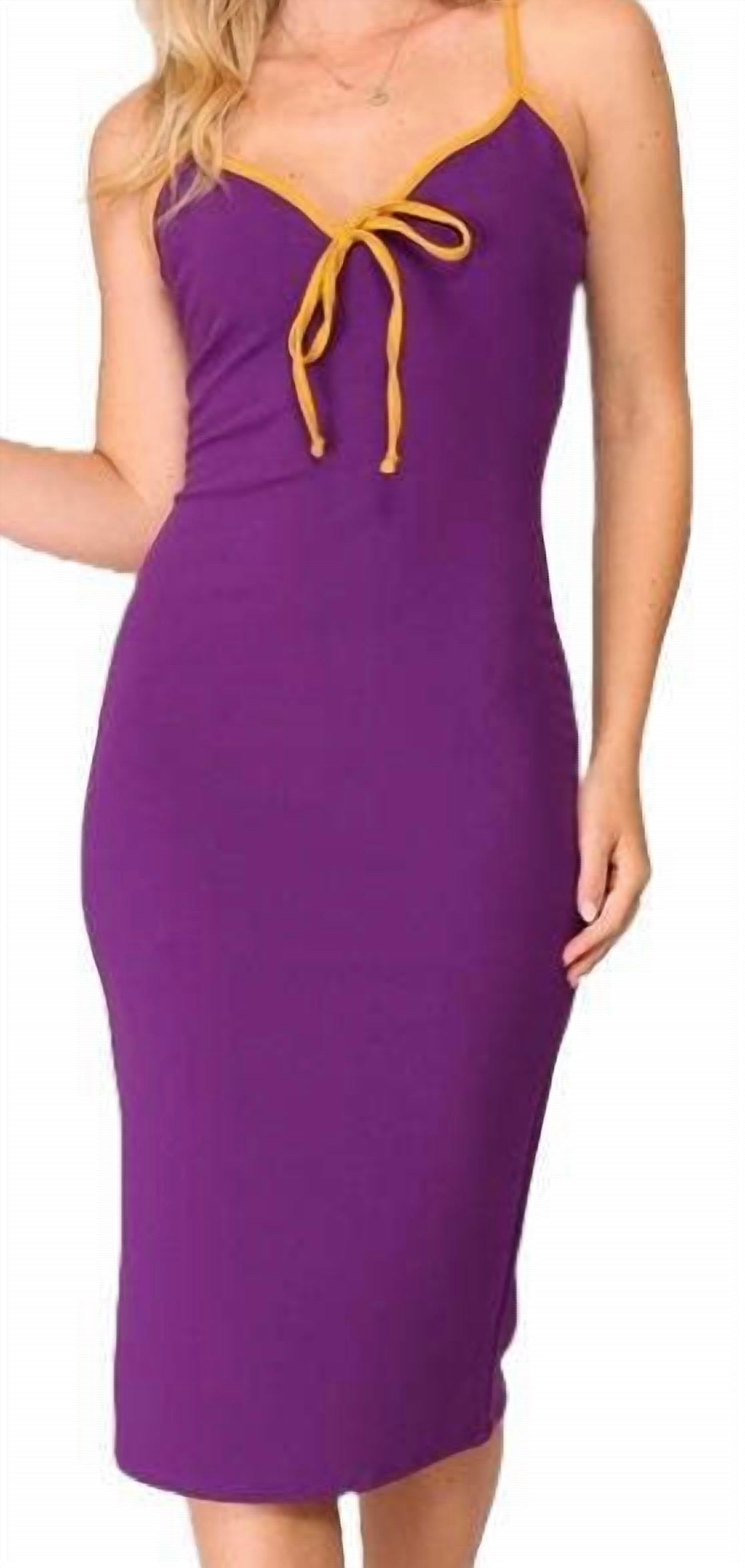 Vanilla Monkey - Women's Contrast Techno Crepe Midi Dress