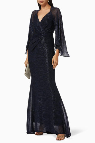 Talbot Runhof - Conley 2 Midnight Pleats Long Dress