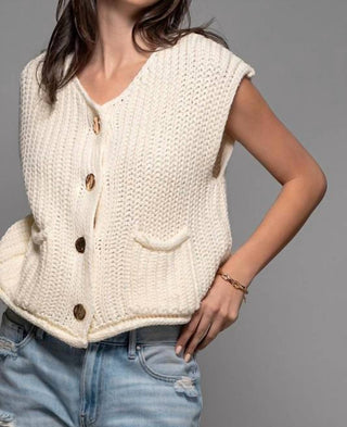 Wishlist - Coastal Breeze Sleeveless Knit Vest