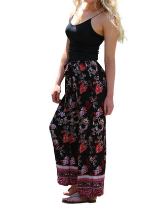Angie - Border Print Floral Pant