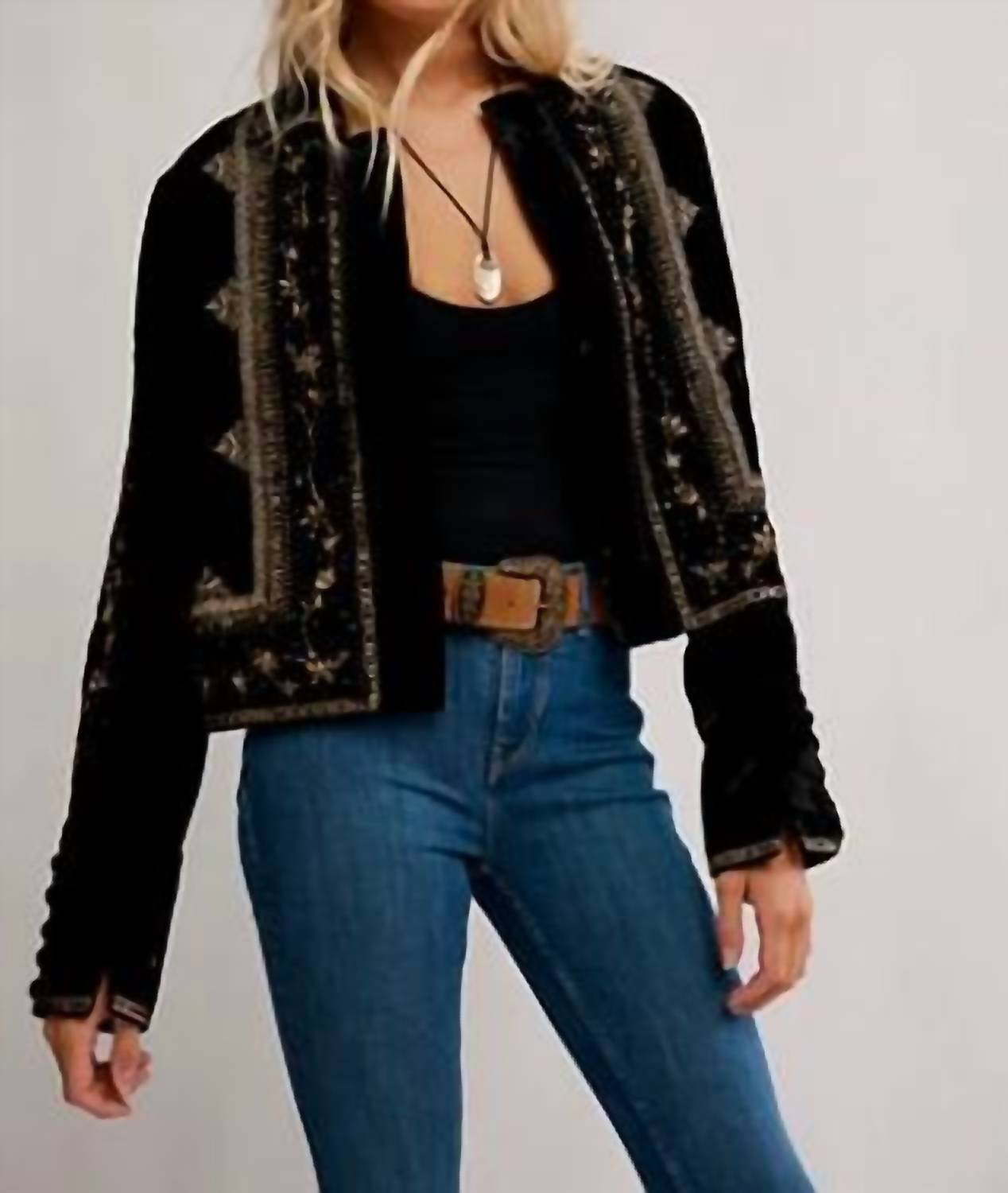 Free People - Maxxie Velvet Waist Coat