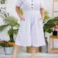 Karen T Design - Button Down Capri Jumpsuit Romper