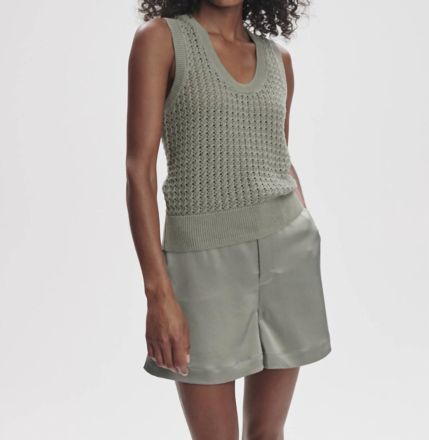 Varley - Ferns Open Knit Tank Top