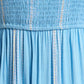 Elan - Embroidered Stripe Tiered Dress