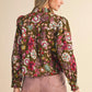 &Merci - Floral Ruffled Button Down Top