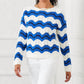 Karen Kane - Pointelle Zigzag Sweater - Plus