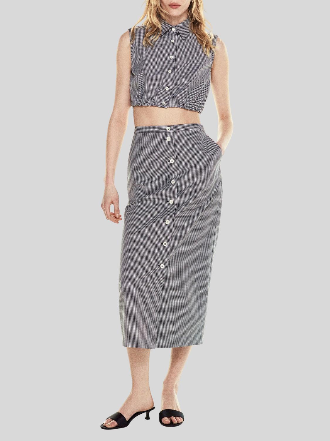 Frame - A-line Silhouette Midi Skirt
