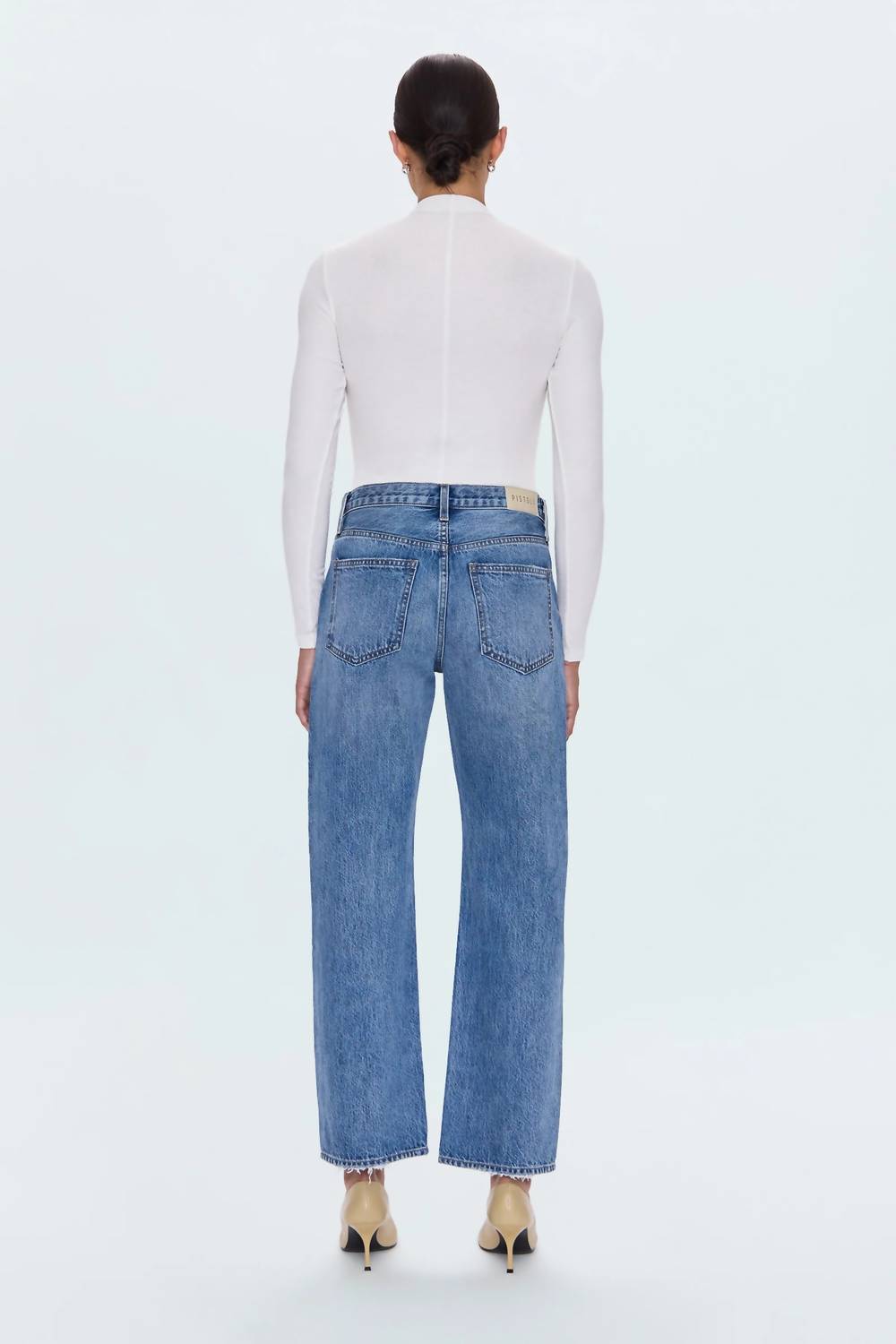 Pistola - Lexi Mid Rise Bowed Straight Jean