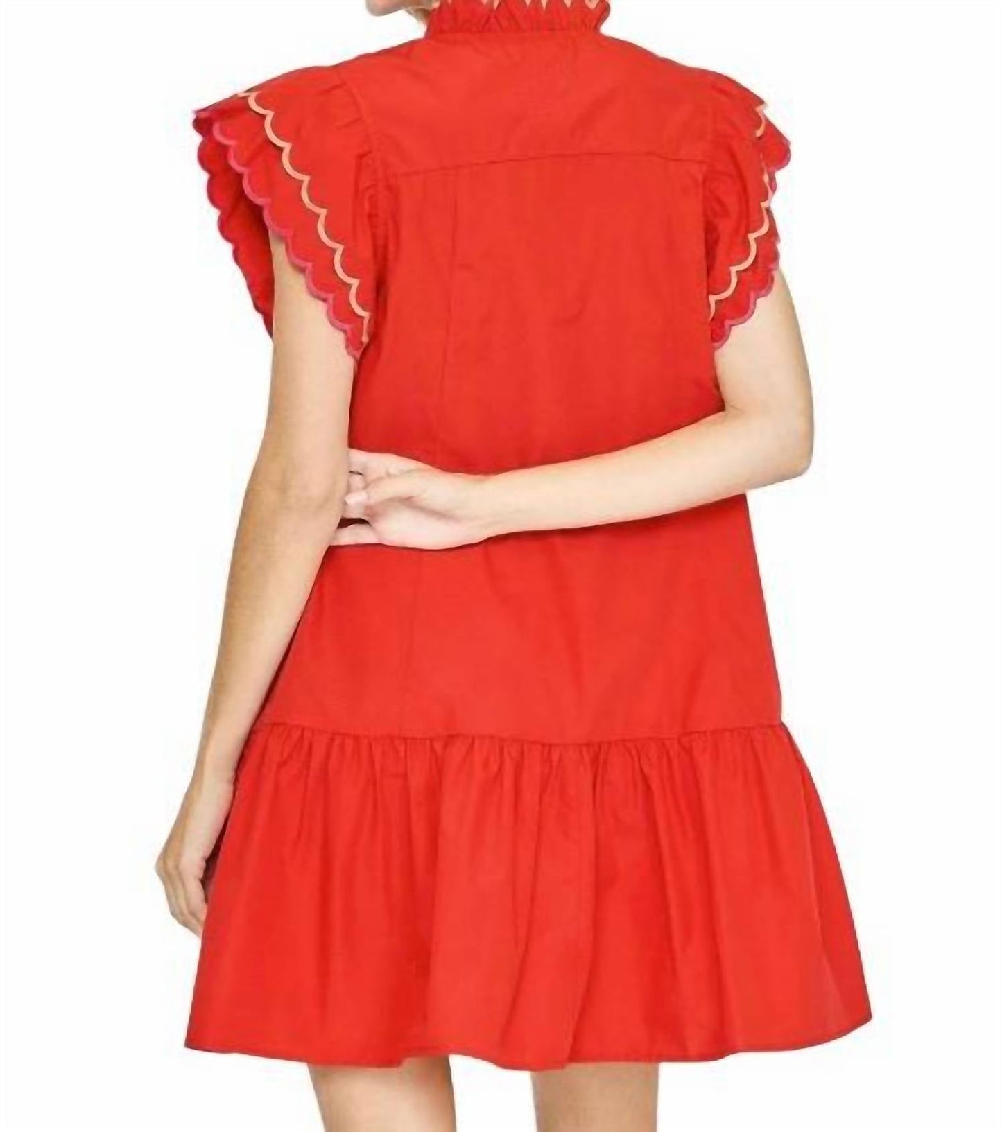 Umgee - Erica Scallop Mini Dress