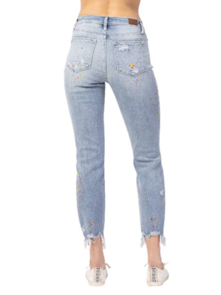 Judy Blue - Paint Splatter Boyfriend Jean