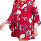 Entro - Floral Bell Sleeve Dress