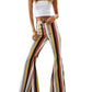 Bibi - Multicolor Stripe Bell Bottom Pants