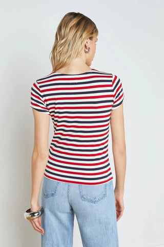 L'Agence - Ressi Fitted Stripe Tee