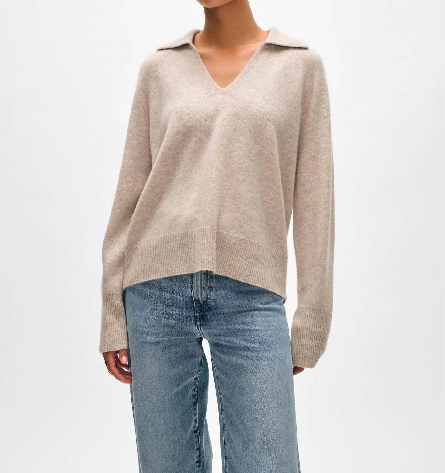 White + Warren - Cashmere Easy Polo Sweater