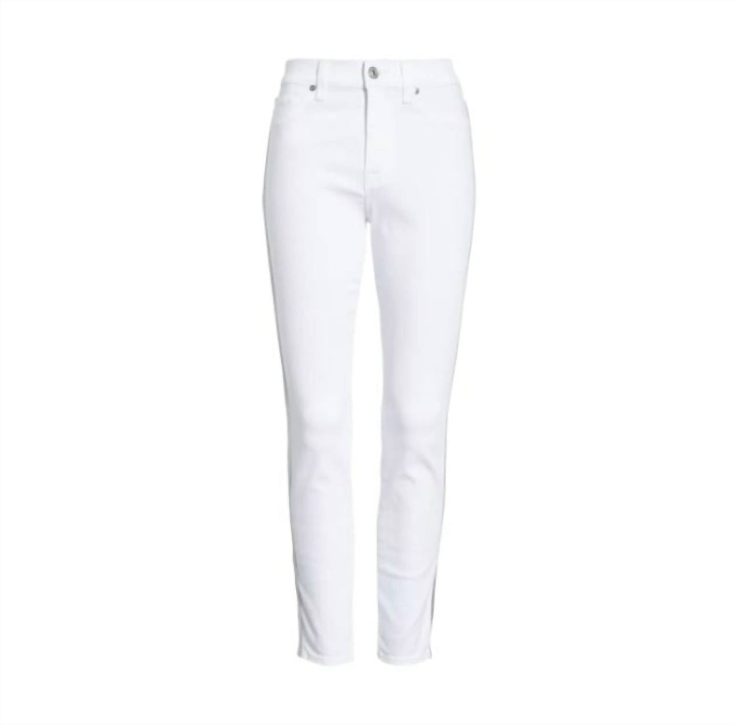 7 For All Mankind - High Rise Skinny Glitter Side Stripe Jean