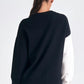 Elan - "love" Color Block Sweater