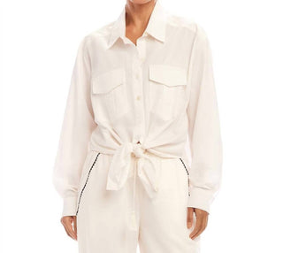 Karen Kane - Long Sleeve Tie-Front Top