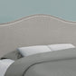 Full Size Upholstered Bed Headboard - Gray Transitional Style