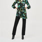 Joseph Ribkoff - Watercolor Abstract Print 3/4 Sleeve Asymmetric Top