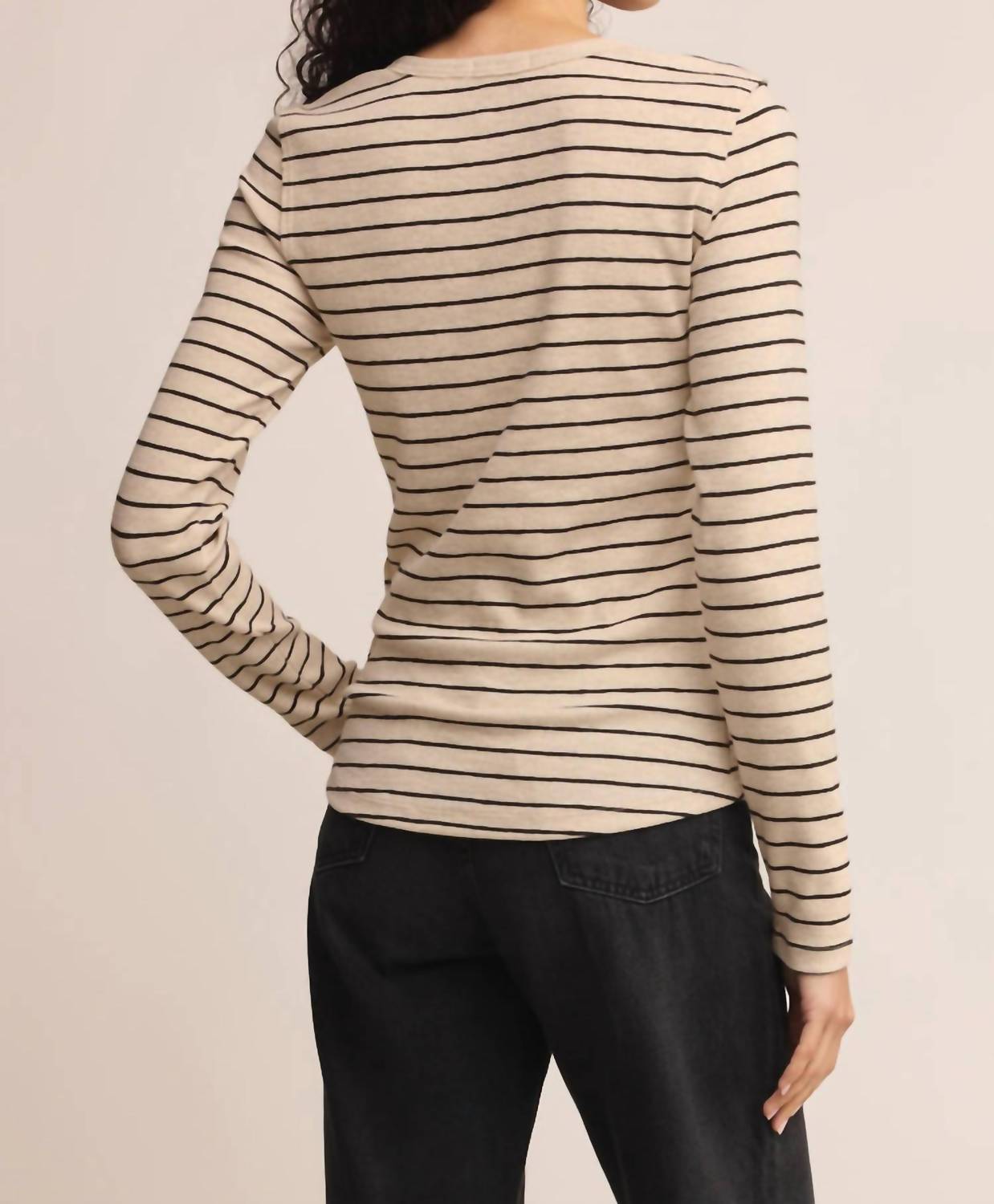 Z Supply - Women's Eve Stripe Henley Long Sleeve Top