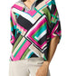Joseph Ribkoff - GEORGETTE GEOMETRIC PRINT BOXY TOP