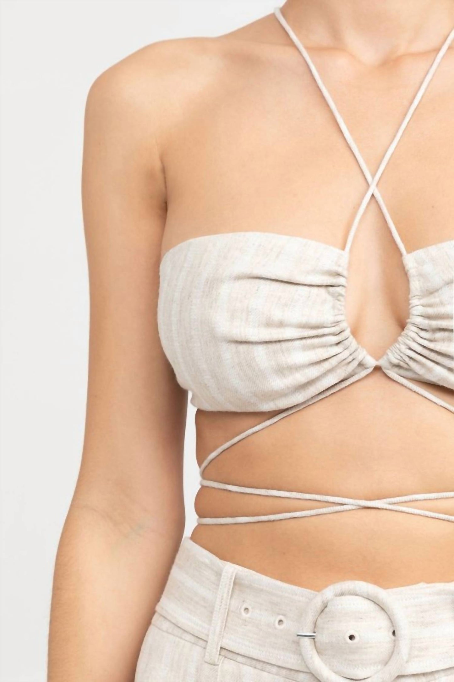 Significant Other - Zola Striped Halter Top