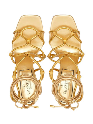Valentino Garavani - Rockstud Lace Up Sandals