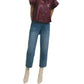 Elan - Flutter Sleeve Faux Leather Top