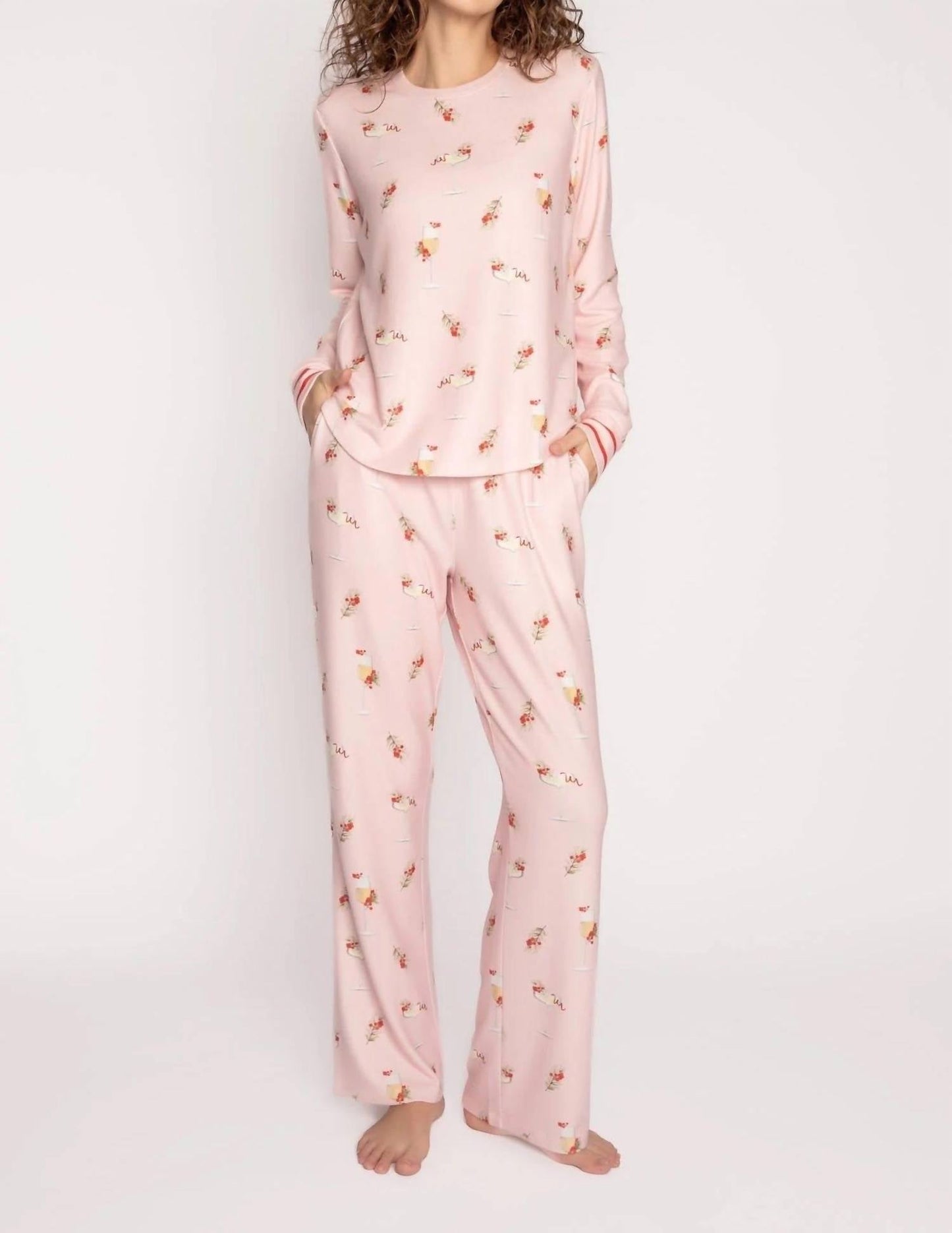 Pj Salvage - Cabin And Cocktails Long Sleeve Loungewear Top