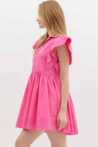 Entro - Embrace Today Flutter Sleeve Dress