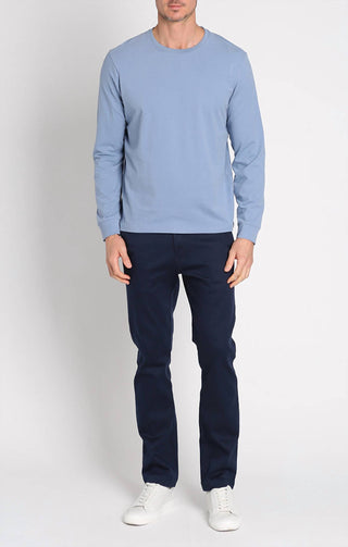 Jachs New York - Bryant Long Sleeve Sueded Cotton Crewneck Shirt