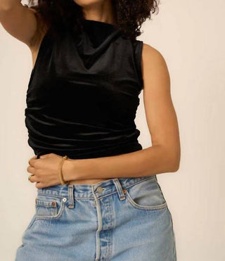 Project Social T - On Repeat Ruched Side Velvet Tank Top
