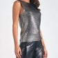 Elan - SLEEVELESS SHIMMER SWEATER