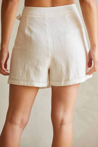 Crescent - Adelle Linen Wrap Mini Skort