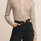 Z Supply - Women's Eve Stripe Henley Long Sleeve Top