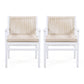 Outdoor Acacia Wood Patio Dining Armchair (Set of 2)