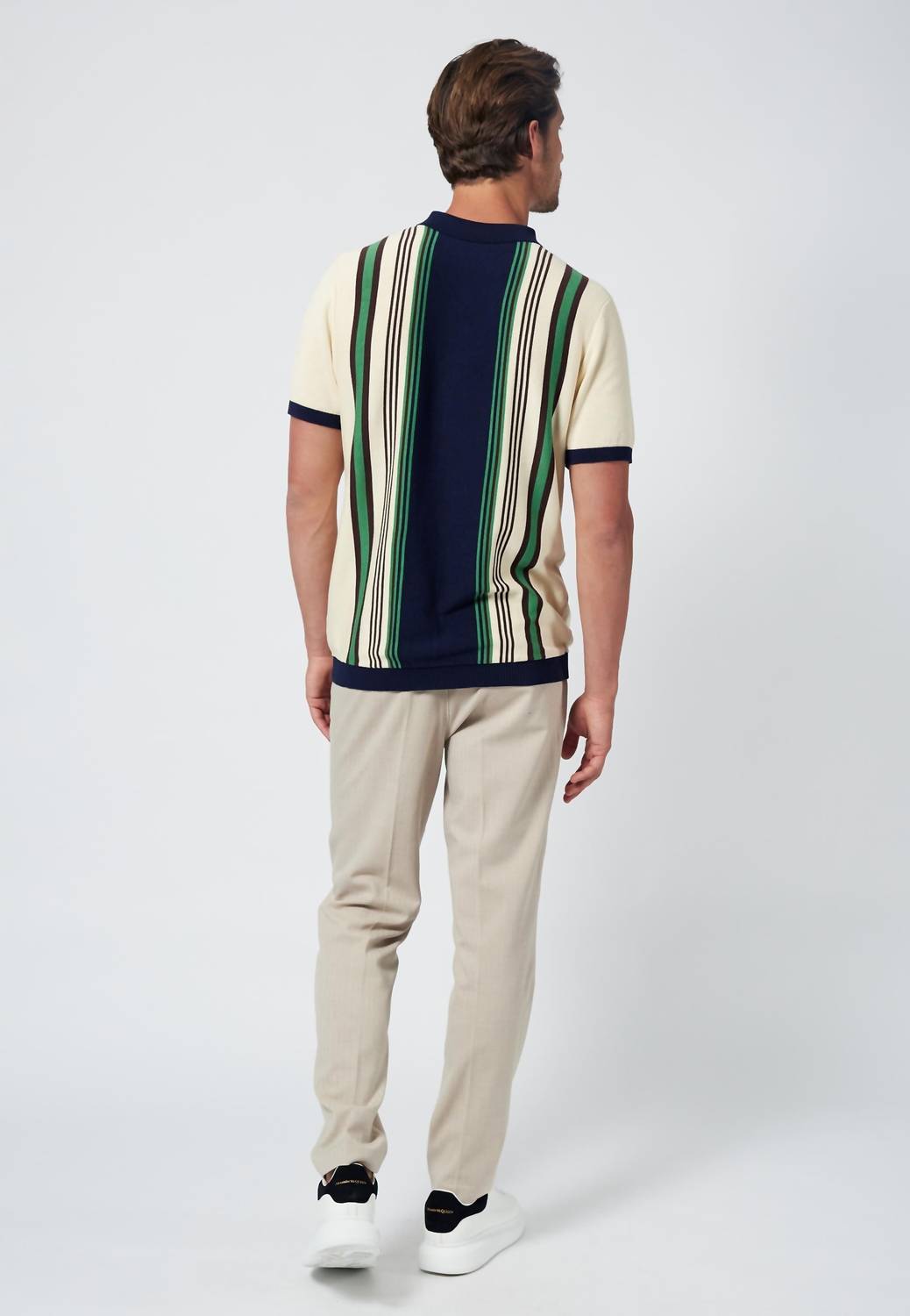 4Funkyflavours - No Time For Dreaming Striped Knit Polo - Plus