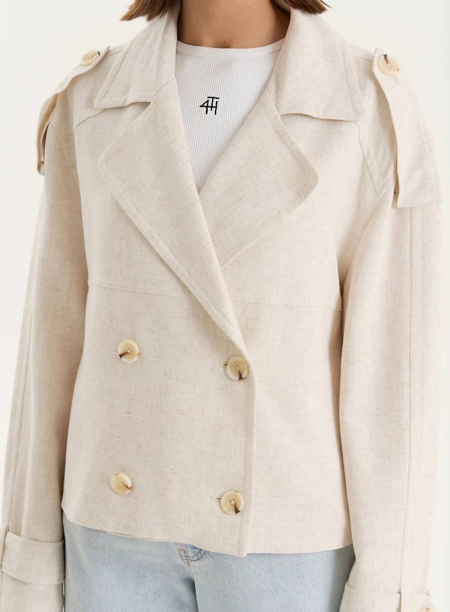 4Th & Reckless - Sorrel Linen Trench Coat