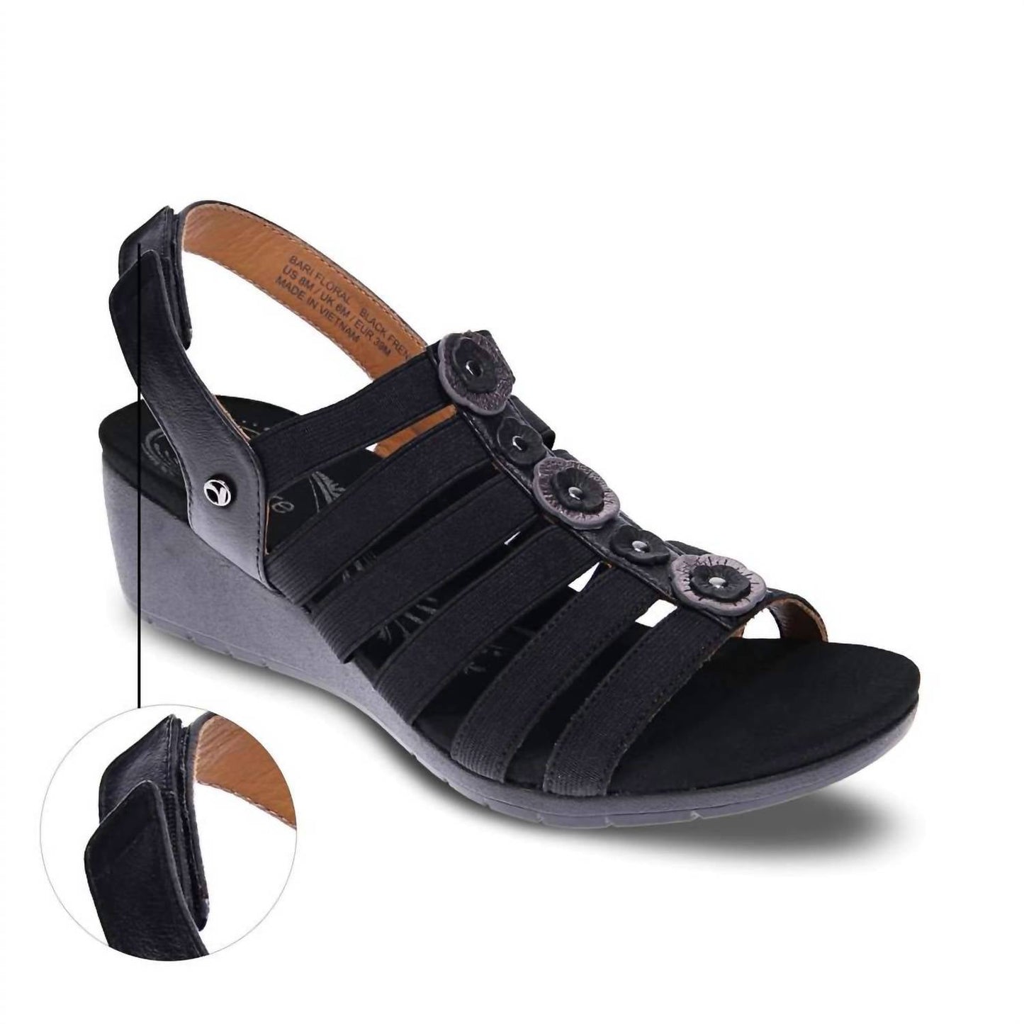 Revere - Women's Bari Floral Wedge Sandal